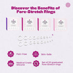 Phimosis Stretching Rings – 20 Size Progressive Flexibility Training Set | Soft & Skin-Friendly Material | Easy-Use Comfort Rings For Daily Stretching | User Manual & Track Sheet Included