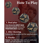 Sex Dice For Couples Sex Games Position Dice Set, Adult Couples Sex Toy Bedroom Kinky Sexy Thing Erotic Dice, Sex Fun Rolling Dices Set Gift For Valentine Birthday Kitchen (Black)