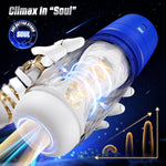 Sex Toys For Men Male Masturbator - Male Sex Toy Penis Pump With 3 Suctions & 4 Vibrations, Mens Sex Toys With 3D Sleeve, Hands Free Masturbators Blowjob Adult Toys, Silicone Shell Pocket Pussy(Blue)