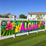 Hawaiian Luau Party Decorations Aloha Fence Banner 118 x 20 Inch