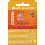 Stimulations Ultra Ribbed Lubricated Condom, 3Ct