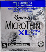 XL Ultra-Thin Lubricated Condoms – Extra Wide, Vegan, Natural Latex (36)