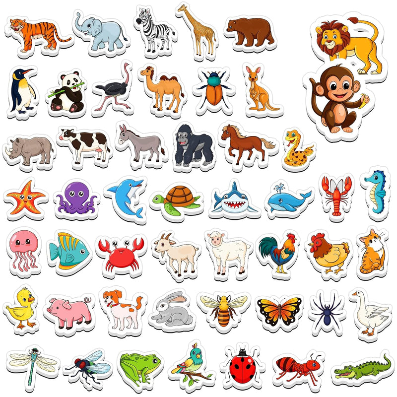 Animal Magnets, 50 Pcs Fridge Magnets For Kids, Refrigerator Magnets For To