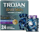 Assorted Pack of Ultra-Thin Premium Lubricated Latex Condoms – 24 Count