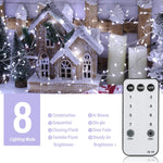 Fairy Lights Plug In, 10Feet 200 Leds Firecracker String Lights With Remote, Christmas Lights Cluster Starry String Lights For Ceiling Bedroom Wreath Garland Window Christmas Decoration, Pure White