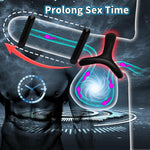 Penis Rings Cock Rings Set For Men Sex, Longer Harder Stronger Erection Cock Ring For Sex Men Erection Enhancing And Orgasm Sex Toy (Red)