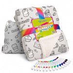 Adult Sherpa Throw Blanket with 15 Permanent Fabric Markers for Coloring