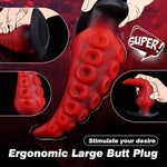 2.8” Huge Silicone Butt Plug For Long-Term Wear, Xl Tentacle Dildo Anal Stretcher, Fantasy Monster Anal Plug Prostate Massager For Men & Women, Thick Sex Toys Dilator For Gay