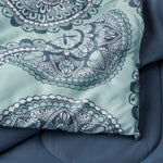 10-Piece Bed-In-A-Bag - Soft, Easy-Wash Microfiber - Full/Queen, Sea Foam Medallion