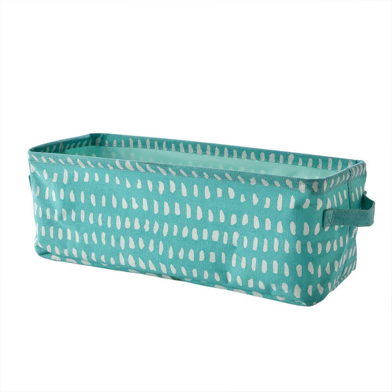 By Saturday Knight Ltd. Dotty Waves Collapsible Storage Bin,Aqua