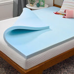 Memory Foam Mattress Topper - 2 Inch Gel Infused Memory Foam - Plush Feel - Cooling and Pressure Relieving - CertiPUR Certified - Dorm Room Essentials - Queen Size