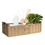 Round Paper Rope Storage Basket Wicker Baskets For Organizing With Handle Decora