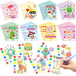 24 Pack Valentine's Day Paint with Water Coloring Books for Kids Classroom Gifts