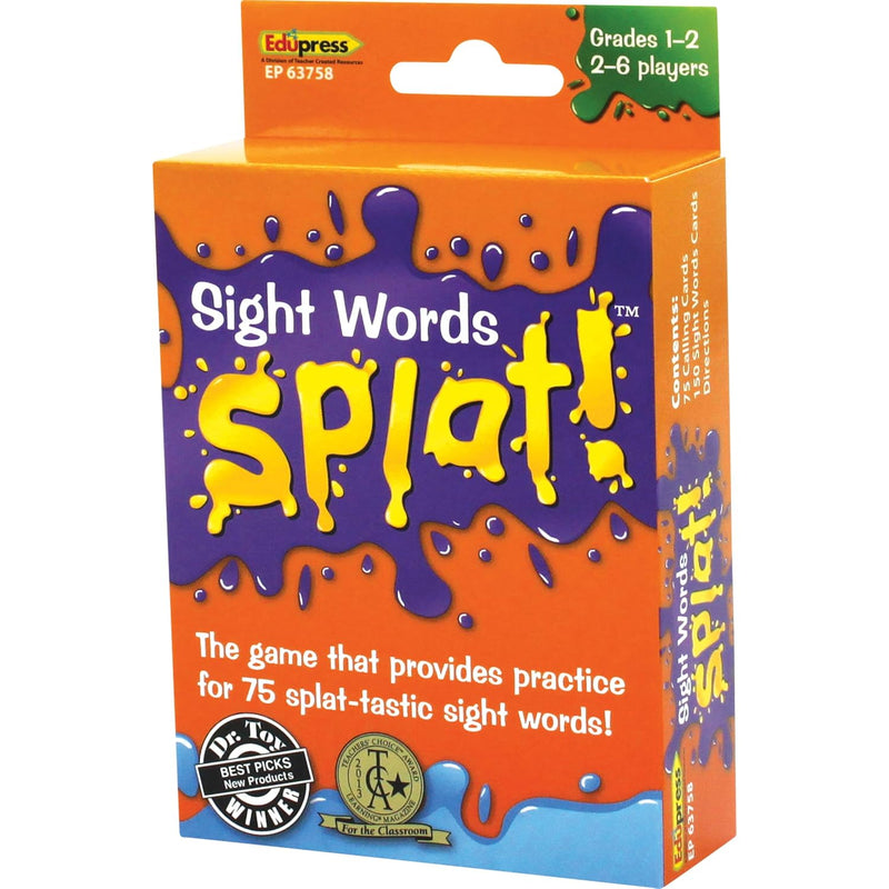 Edupress EP3758 Splat Card Game, Grades 1 to 2, 1.3" Height, 3.6" Width, 7"