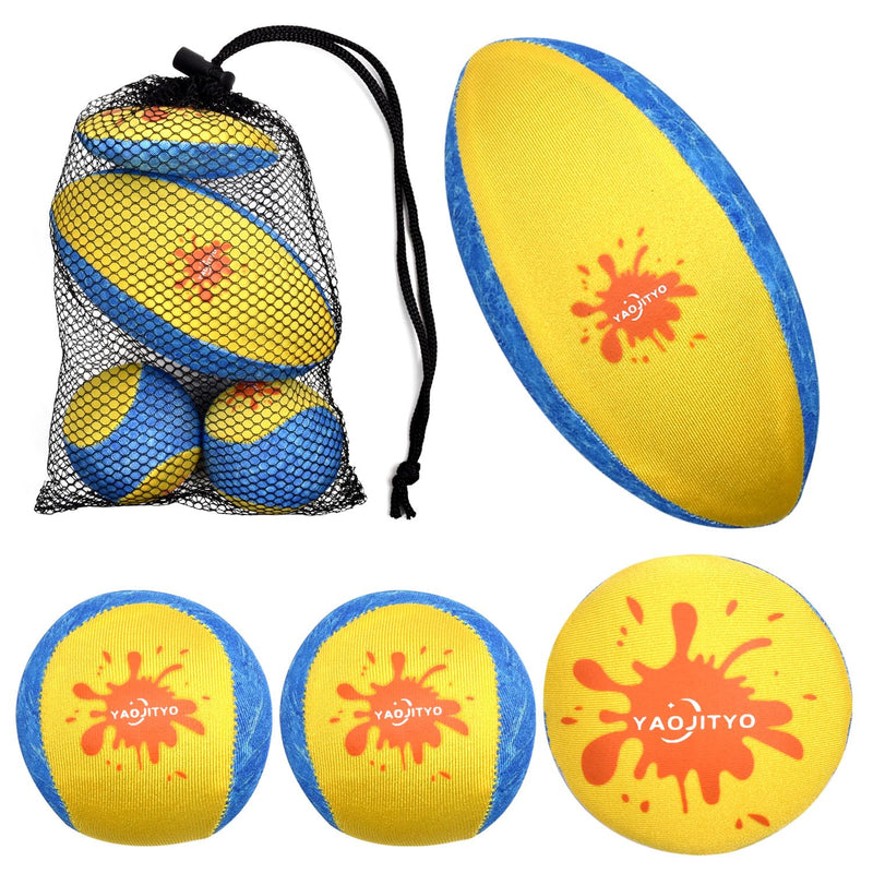 4 Pack Beach Toys, Water Skip Ball,Skip Balls For Swimming Pools?Soft And D