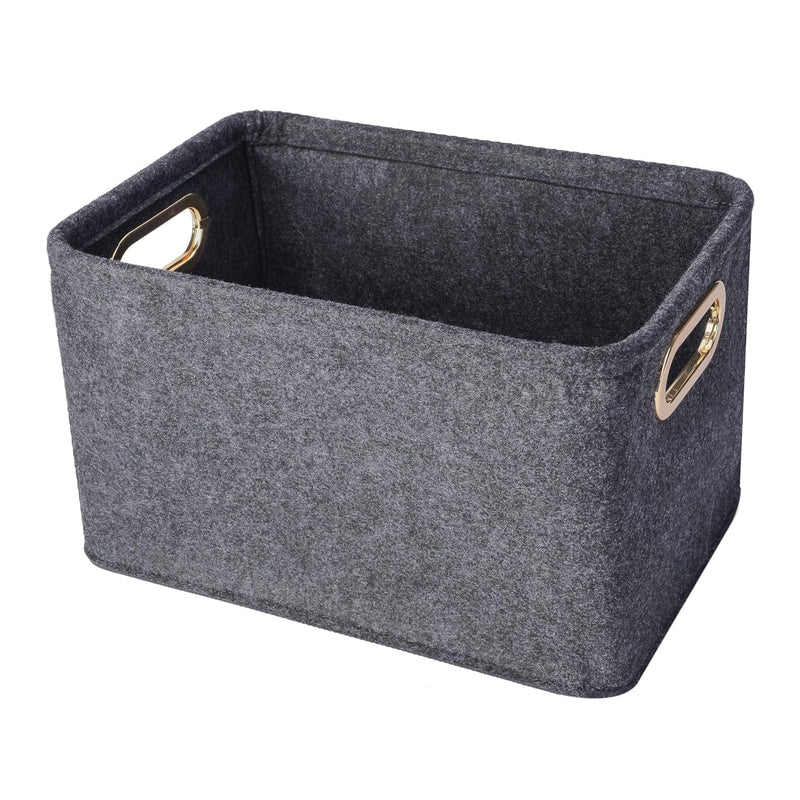 Collapsible Storage Bins Foldable Felt Fabric Storage Basket Organizer Boxes Con