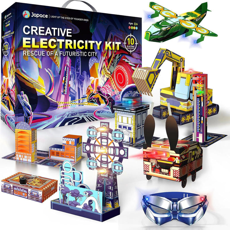 Electricity Science Kits For Kids Age 8 10 12 14, 10 Stem Projects, Paper C