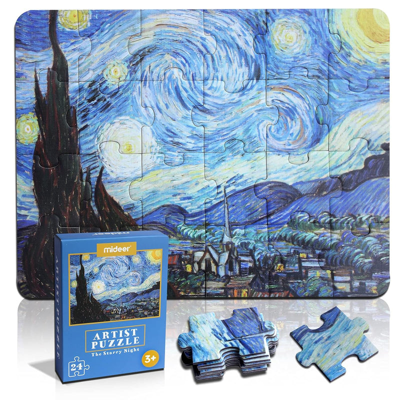 24 Pieces Starry Night Puzzle, Toddler Easy Puzzles For Kids Ages 3 5,4 6 A
