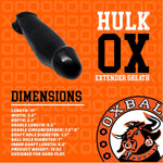 Oxballs - Hulk - Realistic Penis Extender Sheath - Extra-Large Cocksleeve For Maximum Girth & Length - Cock Enlarger With Inner Ribs & Cocksling Base - Stretchy Extension Sleeve For Men - Black