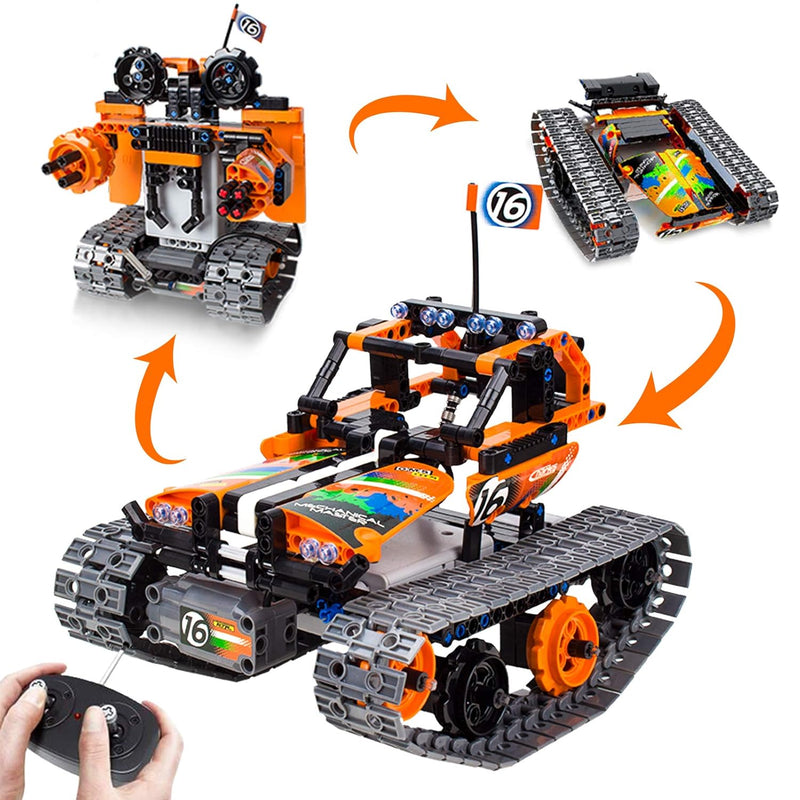 3 In 1 Stem Remote Control Building Kits Tracked Car/Robot/Tank 2.4Ghz Rech
