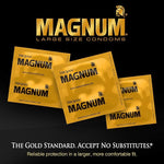 Magnum Thin Large Size Lubricated Condoms, Extra Comfort, 12-Count