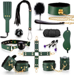 12-Piece BDSM Bondage Kit with Handcuffs, Collar, Ankle Cuffs & Blindfold