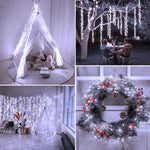 Fairy Lights Plug In, 10Feet 200 Leds Firecracker String Lights With Remote, Christmas Lights Cluster Starry String Lights For Ceiling Bedroom Wreath Garland Window Christmas Decoration, Pure White