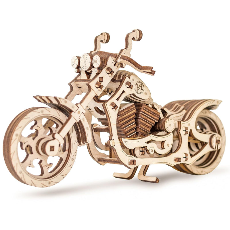 3D Puzzles For Adults Diy Cruiser Motorcycle Model Kit With Rubber Band Engine