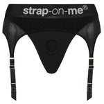 Rebel Lingerie Mesh & Microfiber Sex Harness Strap-On All Dildo Compatible Second Skin With Elastic Waistband & Silicone Ring (Black, Medium)