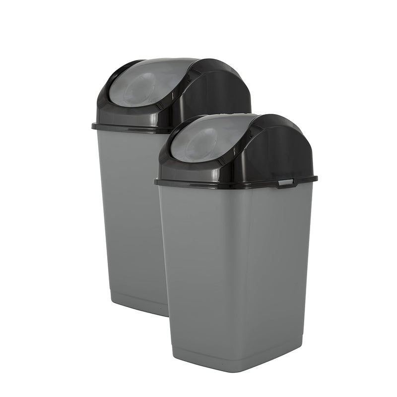 4.5 Gallon Trash Can With Swing Top Lid, Waste Bin For Home, Kitchen, Office, Be