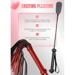 Sex Whip For Spanking Bdsm Flogger 20" Red, Sexy Riding Crop For Adults Bedroom - Sex Toys For Men, Women, Couples