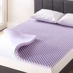 3 Inch Egg Crate Memory Foam Mattress Topper with Soothing Lavender Infusion, CertiPUR-US Certified, Twin