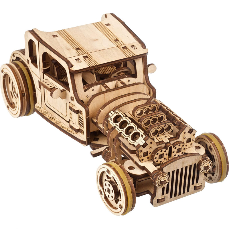 3D Car Model Puzzle Hot Rod Furious Mouse With Innovative Dual Engines 3D Wood