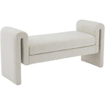 Stylus Collection Modern | Contemporary Upholstered Bench With Rich Boucle Fab