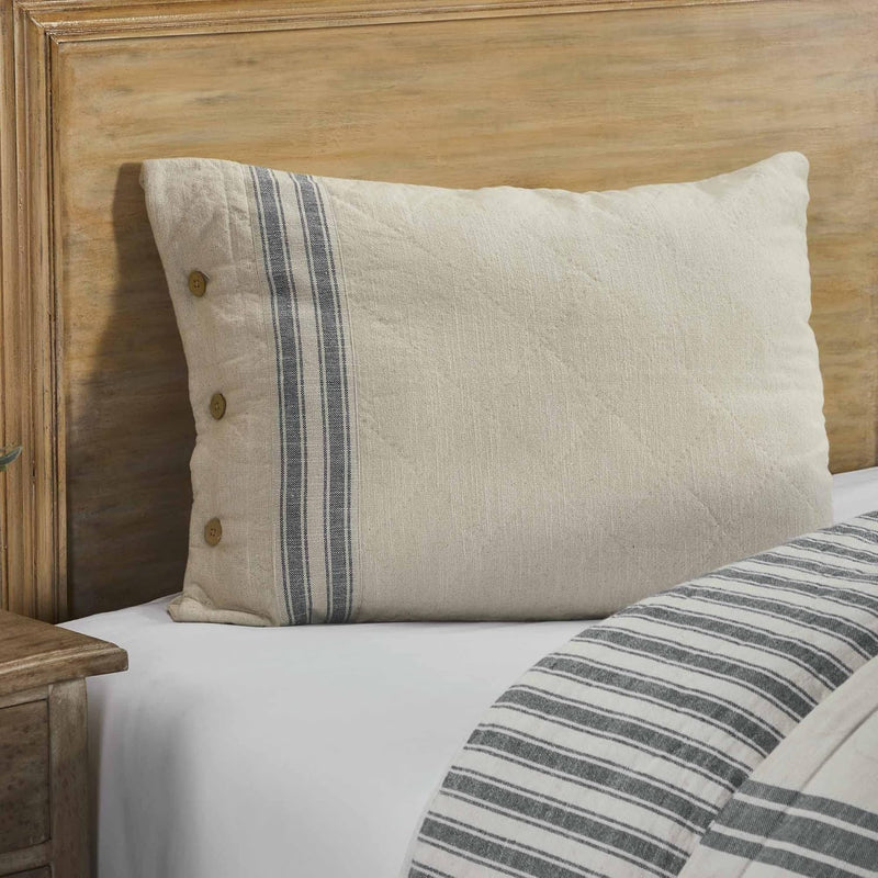 Market Place Gray Standard Pillow Sham