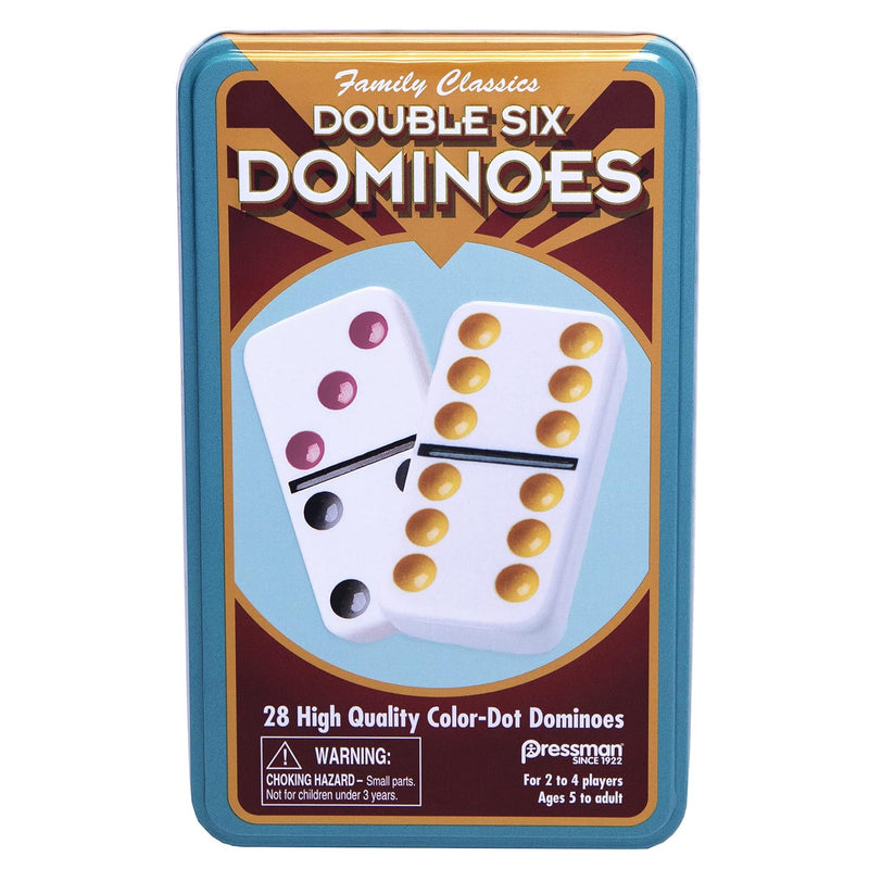 Pressman Double 6 Colored Dominoes