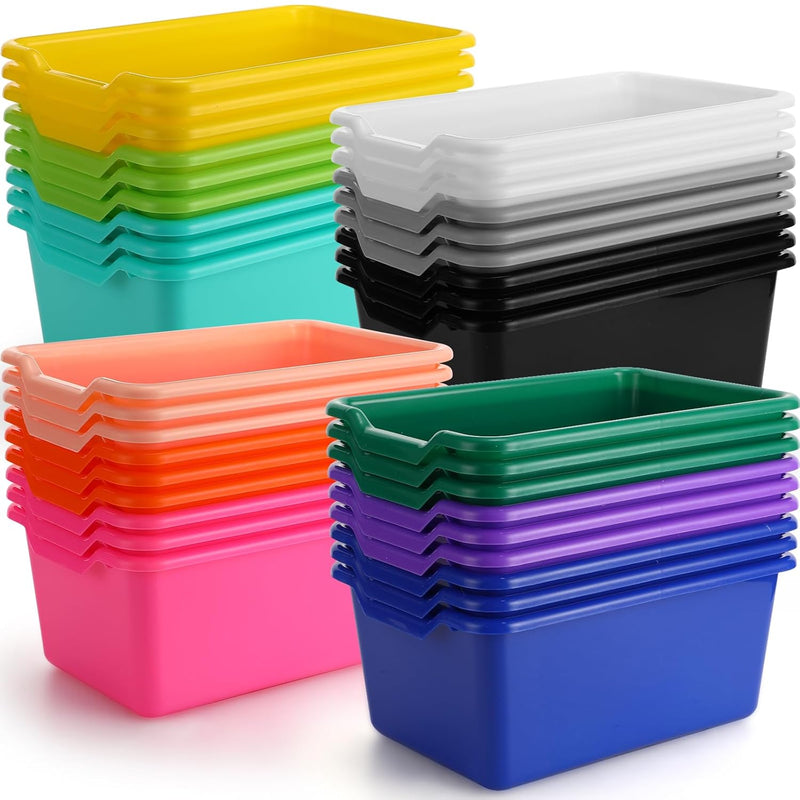 36 Pcs Cubby Storage Bins For Classroom Plastic Toys Storage Books Bins Multi Pu