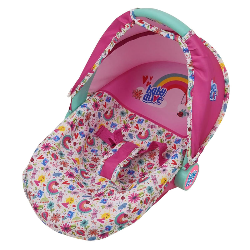 Baby Alive: Deluxe Doll Car Seat - Pink & Rainbow - 3-in-1, Fits Dolls Up t