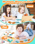 Montessori Number Counting Blocks Toy with Math Cards for Kids Ages 3-6