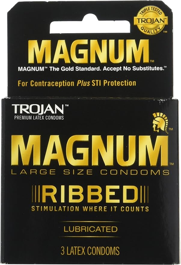 Unscented Ribbed Condoms – 3 Count Pack for Enhanced Pleasure & Comfort