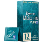 Microthin Plus Pack Of 12 - Premium Lubricated Natural Latex Condoms | Ultra Thin With Extra Moisture And Aqualube, Vegan-Friendly, No Latex Odor - Enhanced Sensitivity