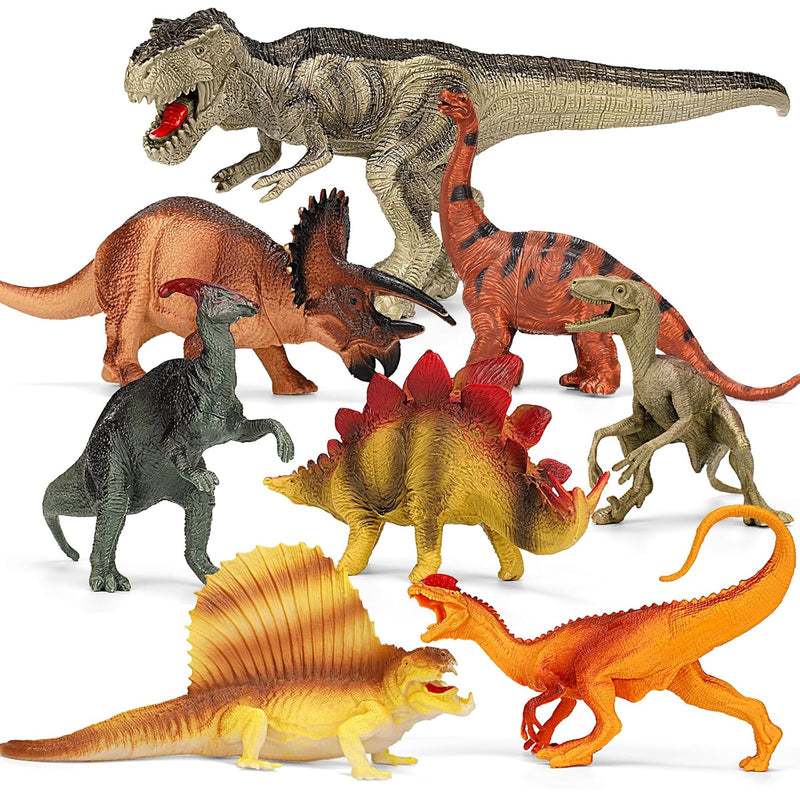 Dinosaur Toys For Kids 3 5, 8 Pcs Realistic Plastic Dinosaur Toys Set, Todd