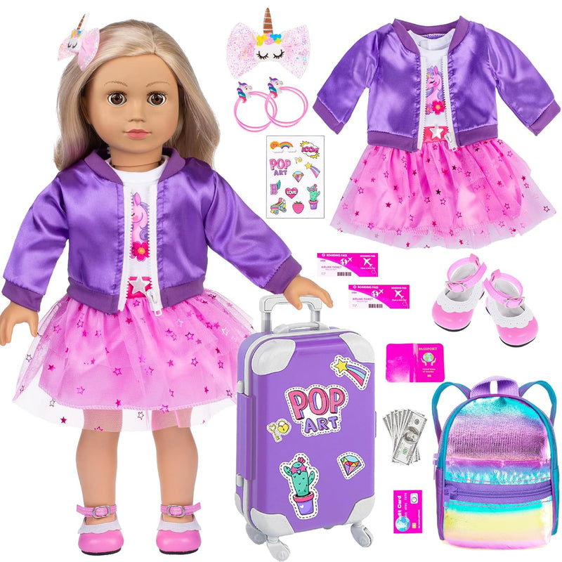 18 Inch Doll Clothes And Accessories School Supplies Playset Accesscories D