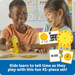 Time Telling Learning Activity Set with Analog Clock & Practice Cards