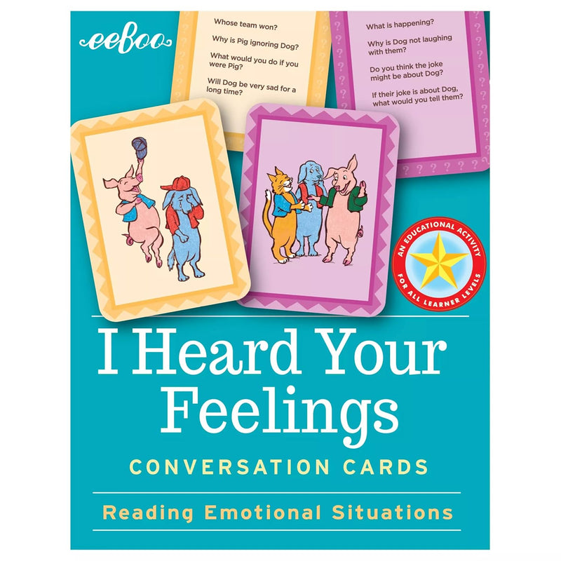 eeBoo: I Heard Your Feelings, Conversation Flash Cards, Reading Emotional S
