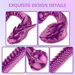 13 Inch Double Dildo Realistic Dragon Double Ended Dildo Soft And Flexible With Dragon Scales Adult Sex Toys For Women/Men/Lesbian Purple