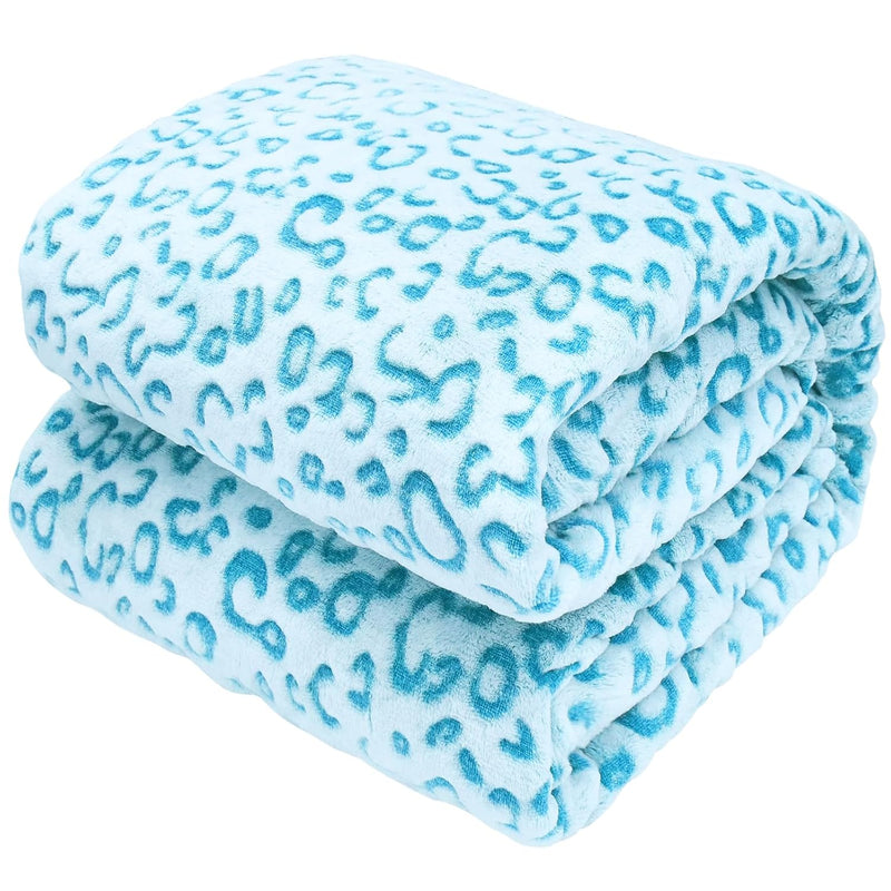 Fleece Blanket Soft Cozy Blue Throw Blanket Kids Fuzzy Blankets For Girls
