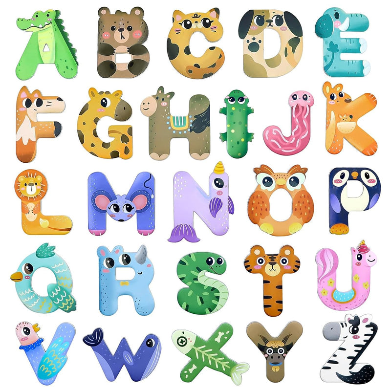 Alphabet Magnets, Large Magnetic Letters For Toddlers 1 3, Cute Animals Abc