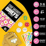 Top Secret: Briefs - The Deduction Game Of Undercover Underpants, Hilarious Evidence & Accusations Party Card Game, Family 8+, 3-6 Players