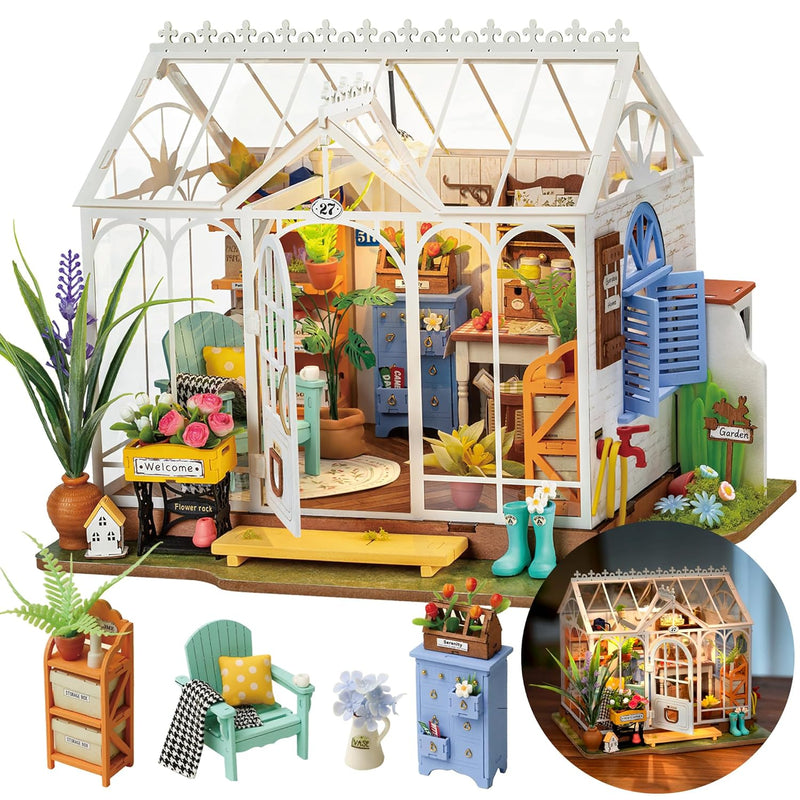 Diy Miniature House Kit Dreamy Garden House, Tiny House Kit For Adults To B